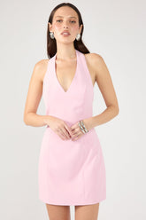 Baby Pink Siren Tailored Mini Dress